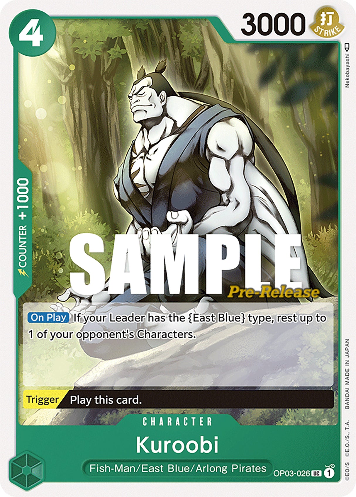 Kuroobi [Pillars of Strength Pre-Release Cards] op03-026