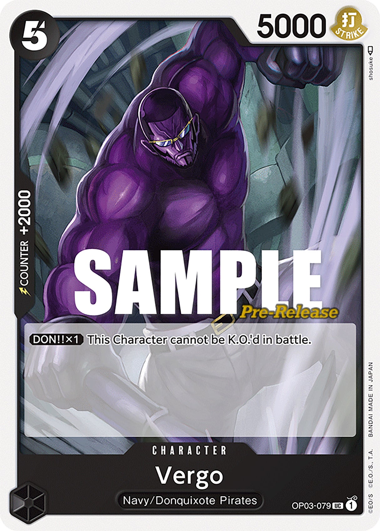 Vergo [Pillars of Strength Pre-Release Cards] op03-079