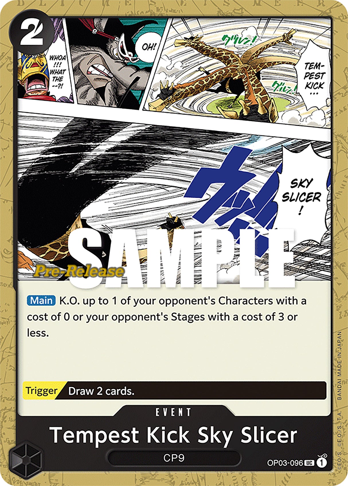 Tempest Kick Sky Slicer [Pillars of Strength Pre-Release Cards] op03-096