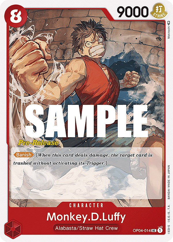 Monkey.D.Luffy [Kingdoms of Intrigue Pre-Release Cards] op04-014