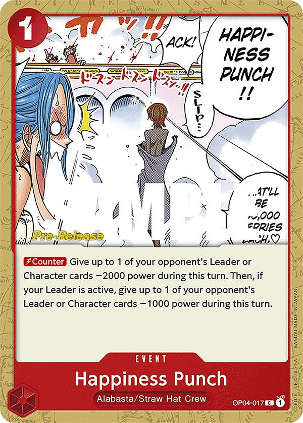 Happiness Punch [Kingdoms of Intrigue Pre-Release Cards] op04-017