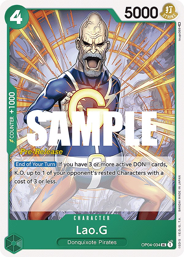 Lao.G [Kingdoms of Intrigue Pre-Release Cards] op04-034