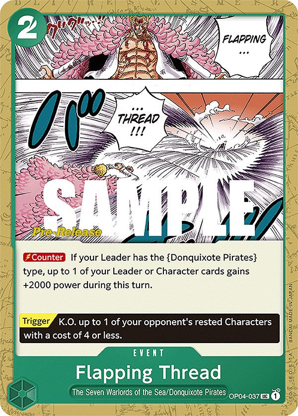 Flapping Thread [Kingdoms of Intrigue Pre-Release Cards] op04-037