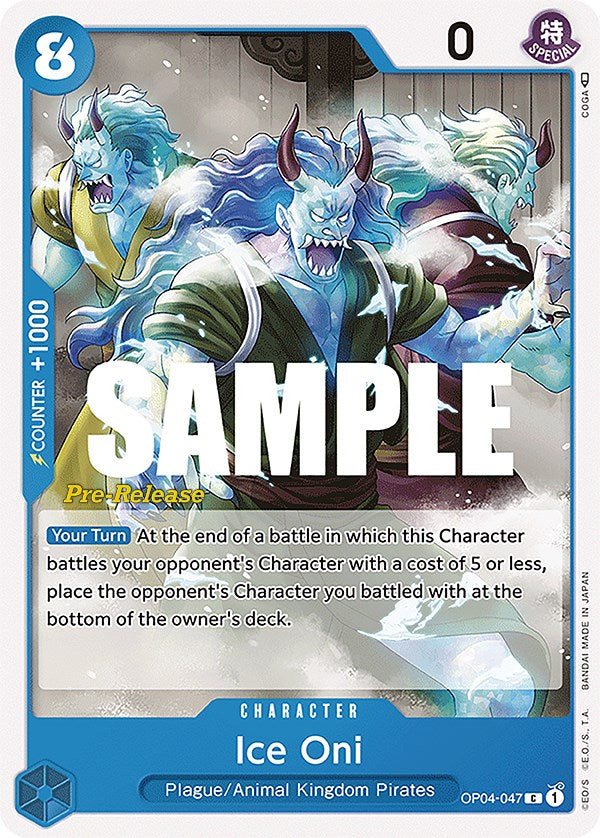 Ice Oni [Kingdoms of Intrigue Pre-Release Cards] op04-047