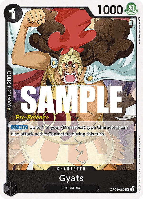 Gyats [Kingdoms of Intrigue Pre-Release Cards] op04-080