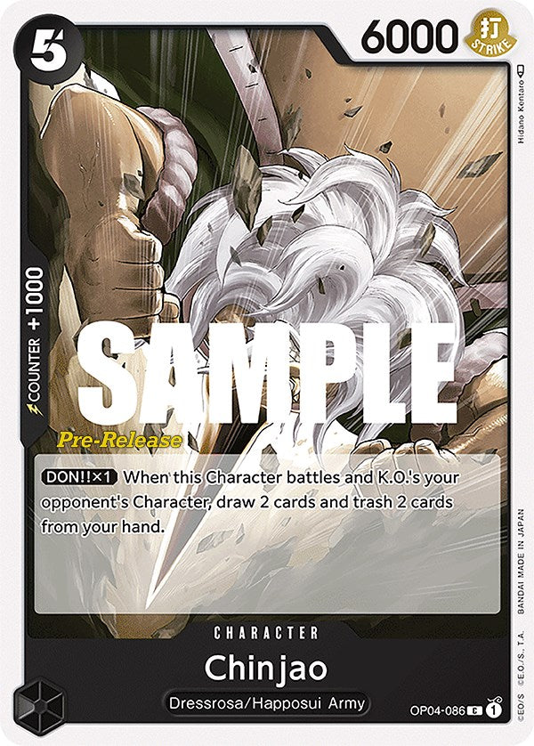 Chinjao [Kingdoms of Intrigue Pre-Release Cards] op04-086