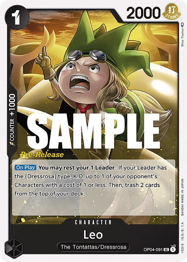 Leo [Kingdoms of Intrigue Pre-Release Cards] op04-091