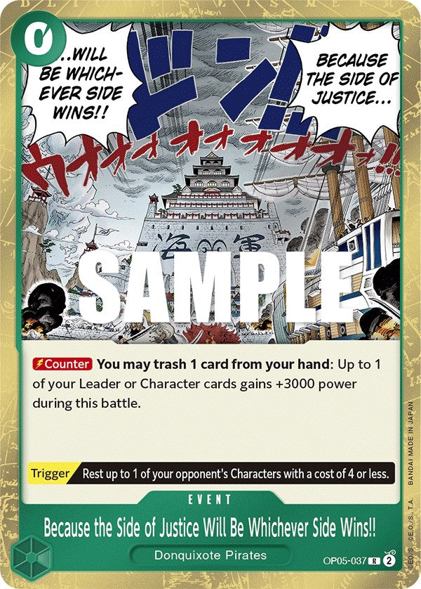 Because the Side of Justice Will Be Whichever Side Wins!! [Awakening of the New Era] op05-037