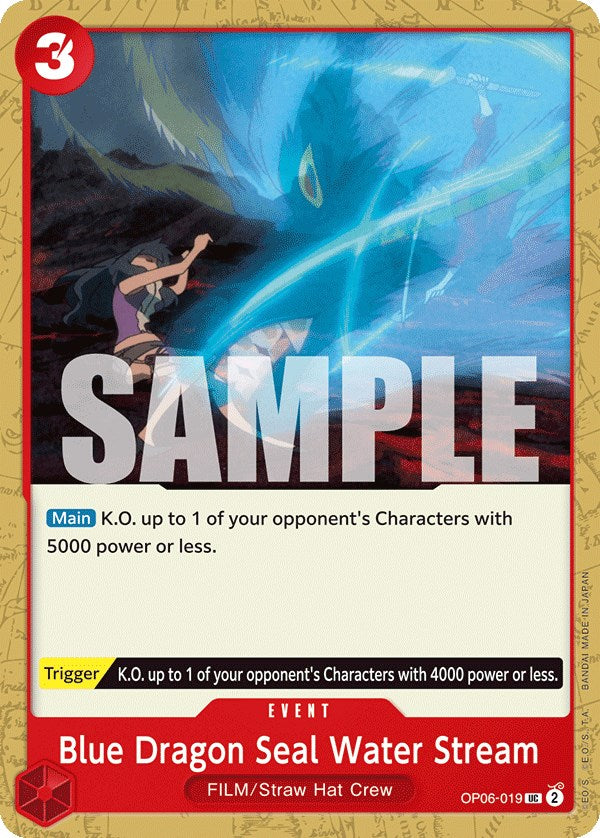 Blue Dragon Seal Water Stream [Wings of the Captain] op06-019