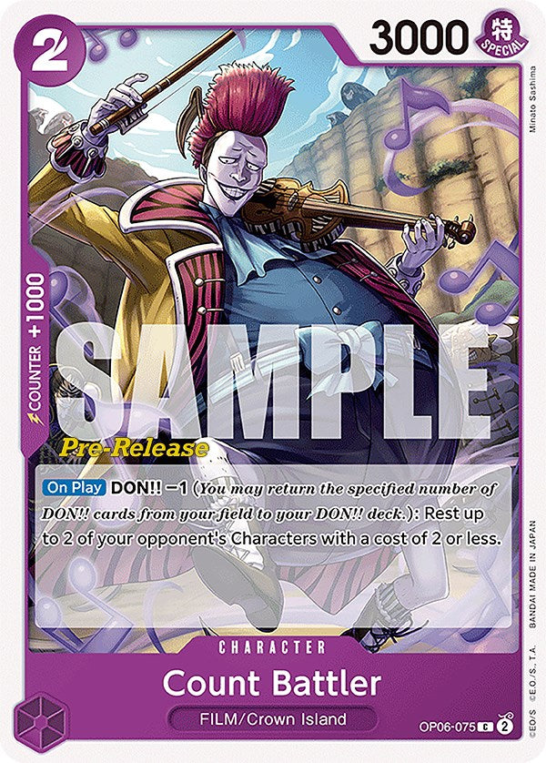 Count Battler [Wings of the Captain Pre-Release Cards] op06-075