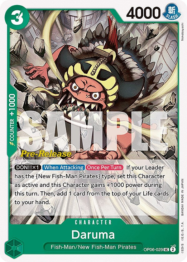 Daruma [Wings of the Captain Pre-Release Cards] op06-029