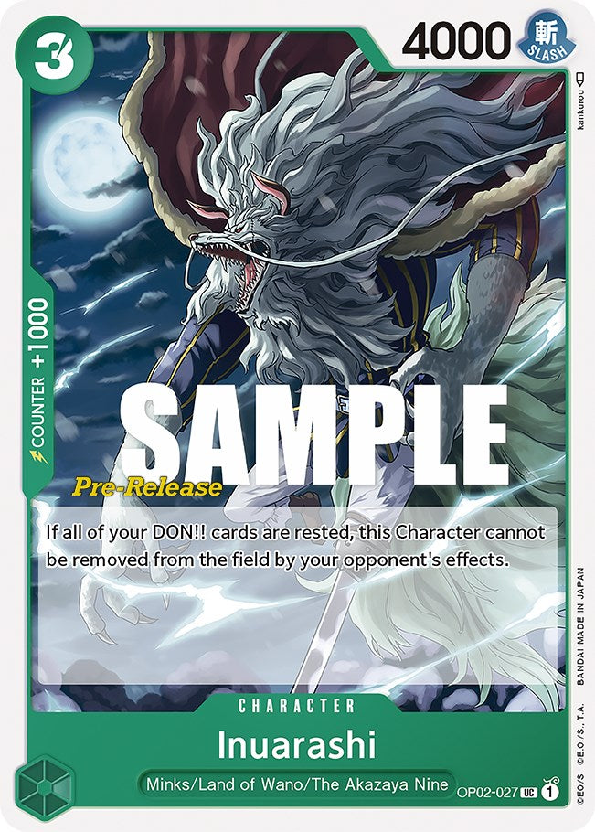 Inuarashi [Paramount War Pre-Release Cards] op02-027