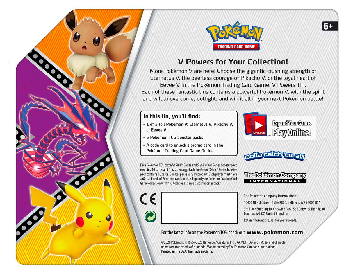 Pokemon - Sword & Shield - V Powers Tin (Eternatus V)