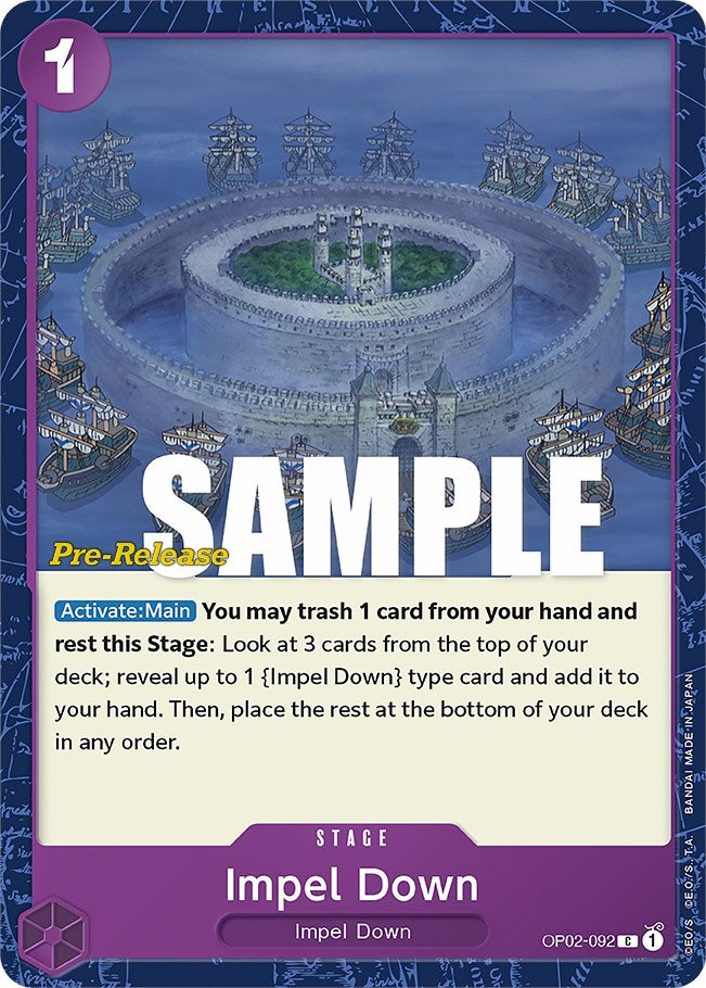 Impel Down [Paramount War Pre-Release Cards] op02-092