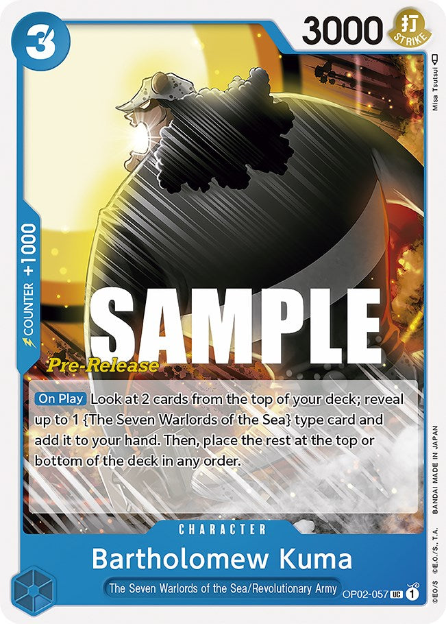 Bartholomew Kuma [Paramount War Pre-Release Cards] op02-057