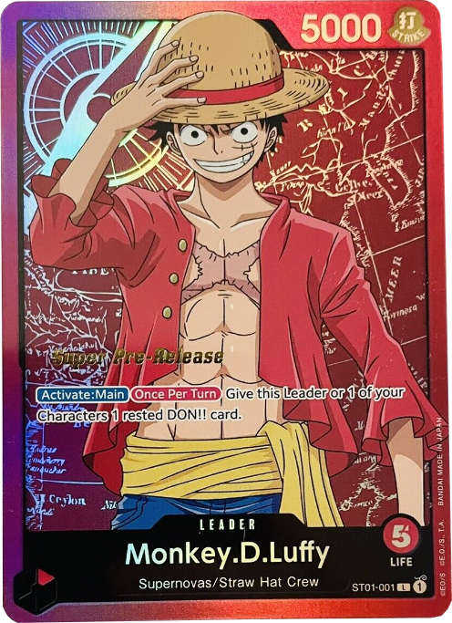 Monkey.D.Luffy st01-001 [Super Pre-Release Starter Deck: Straw Hat Crew]